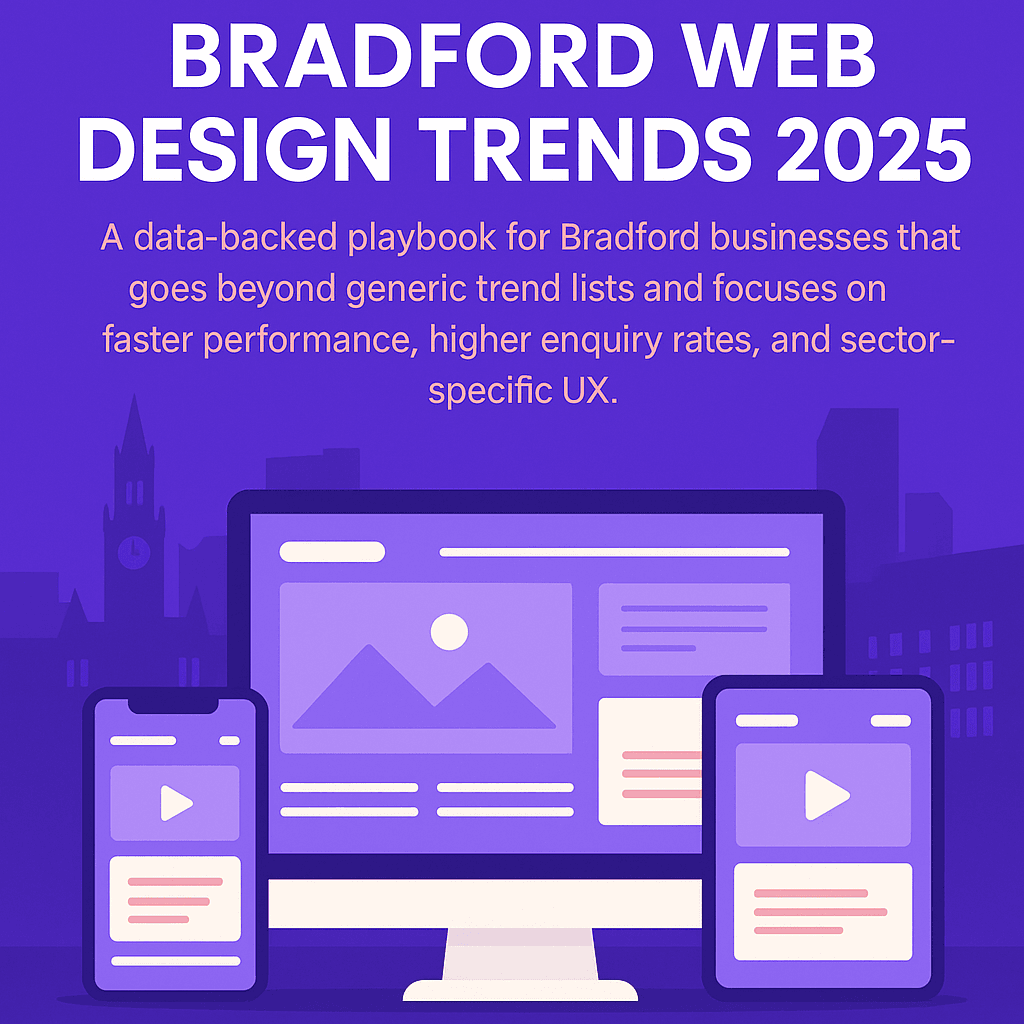 UI designer reviewing Bradford web design performance dashboards
