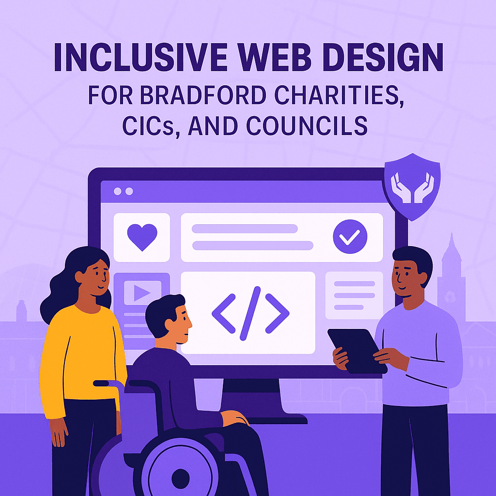 Community workshop in Bradford testing an accessible website on multiple devices